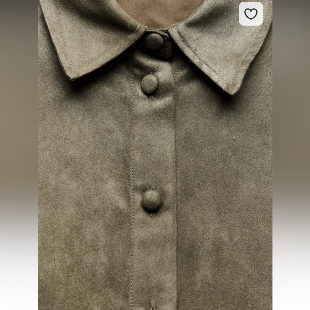 ZARA faux suede shirt 3046/335/505 0804/230 - Picture 3 of 7